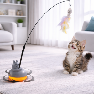 Jouet interactif pour chat avec rotation 360°